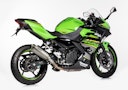 Vorschaubild SHARK SLIP-ON Titan silber SRC 4 für KAWASAKI Ninja 400,Z400 EURO5  