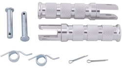 Vicma Fußraste chrom, Fußraste "601" Paar, Gesamtlänge 11 cm, Breite 2, 0 cm, Ø Befestigungsbolzen 8 mm