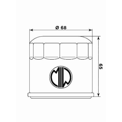 MIW Ölfilter S2018 Filterpatrone 68 mm (OEM-Qualität)