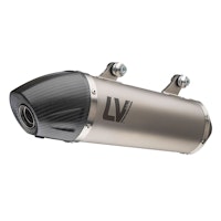 LEOVINCE Schalldämpfer X3 EVO Edelstahl 14434X, Slip-On, Endkappe Carbon für KAWASAKI KLR 650