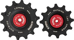 Elvedes Schaltrollen-Set AXS 1x12 + 1x14 Zähne schwarz, rot