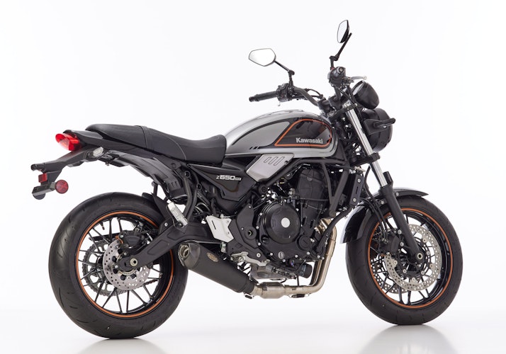 SHARK KOMPLETTANLAGE Edelstahl beschichtet/Carbon schwarz-matt DSX-7 für KAWASAKI Ninja 650,Z650,Z650 RS EURO5+  