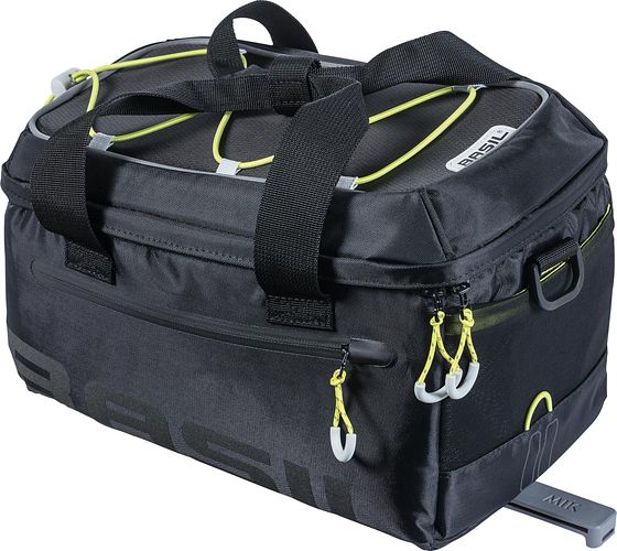 Basil Miles Gepäckträgertasche 7 l schwarz,grün black lime MIK 2.0