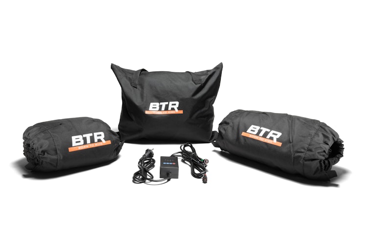 BTR Motorrad Reifenwärmer - Set mit Bluetooth, 17 Zoll