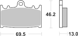 SBS Bremsbelag 789LS Street Sinter