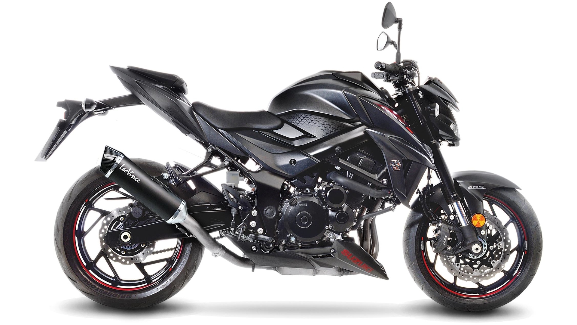 LeoVince SLIP-ON Edelstahl SBK NERO für SUZUKI GSX-S 750/Z ABS / A2