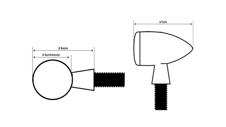 HIGHSIDER pro LED Blinker Apollo Classic Indicator Chrome 3 in1 [Paar]