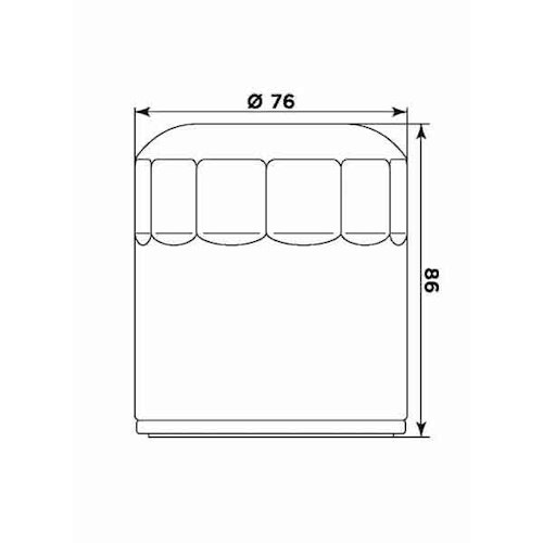 MIW Ölfilter HD17001 Chrom Filterpatrone 76 mm (OEM-Qualität)