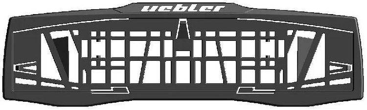 Uebler Kennzeichenhalterung für Heckträger F14/F24/F34 schwarz