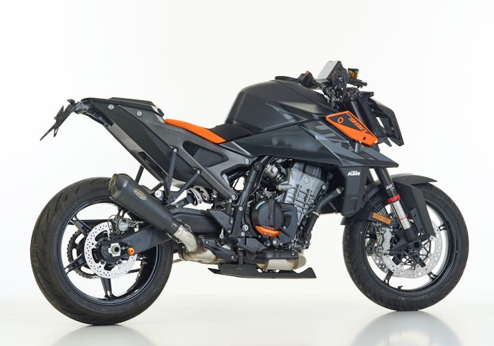 SHARK SLIP-ON Edelstahl beschichtet/Carbon schwarz-matt DSX-7 für KTM 990 Duke EURO5+  