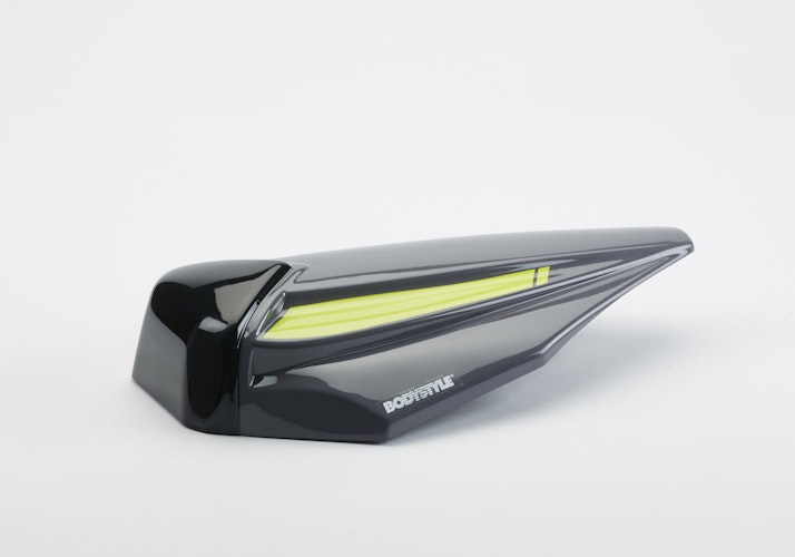 BODYSTYLE Sportsline Sitzkeil ABS Kunststoff grau/gelb für YAMAHA MT-07 