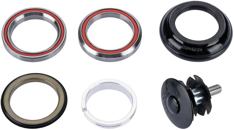 CONTEC Steuersatz IHS-10 1 1/8 Zoll schwarz innen 8 mm (Campagnolo Standard)