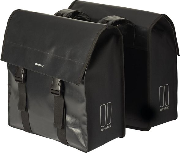 Basil Doppeltasche Urban Load schwarz MIK