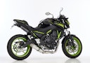 Vorschaubild HURRIC KOMPLETTANLAGE Schalldämpfer Supersport Aluminium poliert für KAWASAKI Ninja 650,Z650,Z650 RS