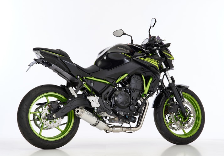 HURRIC KOMPLETTANLAGE Schalldämpfer Supersport Aluminium poliert für KAWASAKI Ninja 650,Z650,Z650 RS