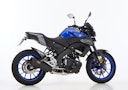 Vorschaubild SHARK KOMPLETTANLAGE Edelstahl beschichtet schwarz-matt DSX-10 für YAMAHA MT-125,XSR125 / Legacy,YZF-R125 EURO5  