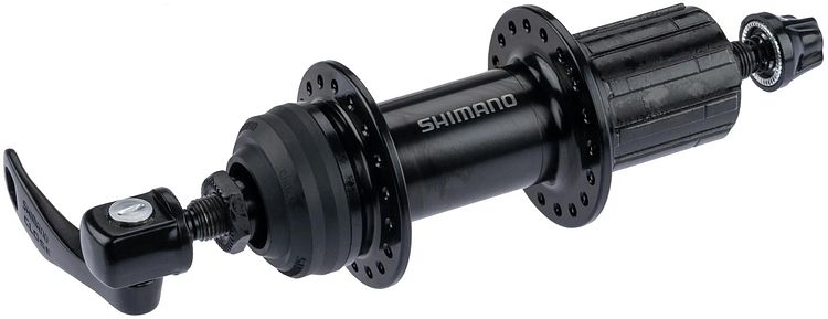 Shimano Hinterradnabe FH-QC400 36 Loch schwarz Schnellspanner 173 mm, 135 mm Einbaubrei