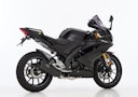Vorschaubild SHARK KOMPLETTANLAGE Edelstahl beschichtet schwarz-matt DSX-10 für YAMAHA MT-125,XSR125 / Legacy,YZF-R125 EURO5  