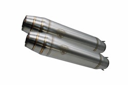 GPR Endschalldämpfer BMW R 80 Gs 1980/1987 Double univ. EC-Approv. Silencer w/o link pipes Deepto