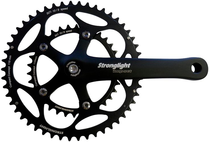 Stronglight Kettenradgarnitur Impact Compact 34/50 Zähne schwarz