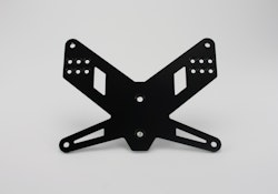 PROTECH X-SHAPE Kennzeichenplatte CH-Ausführung Alu & Stahl Schwarz  - Universal