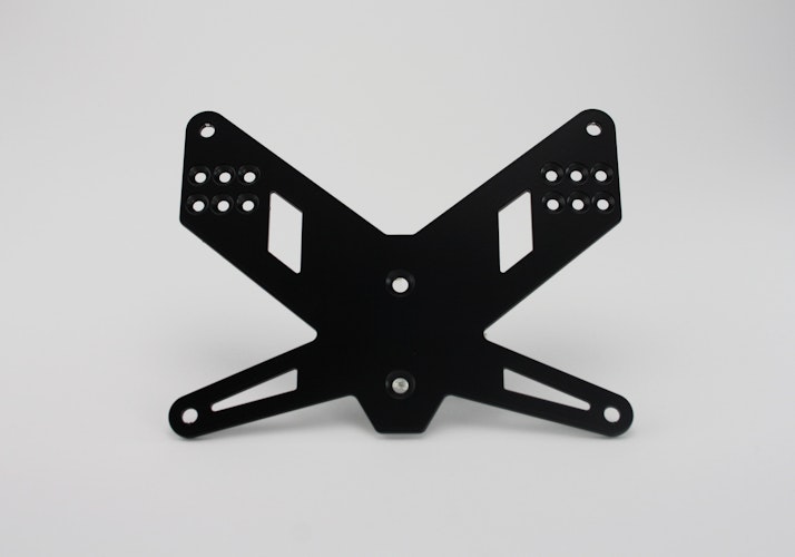 PROTECH X-SHAPE Kennzeichenplatte CH-Ausführung Alu & Stahl Schwarz  - Universal