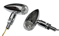 HIGHSIDER pro Micro-Bullet LED Indicator Gehäuse Chrom / Linse Klar (Paar), Vorn & Hinten