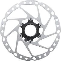 Shimano Bremsscheibe RT-EM600 180 mm silber mit Außenverzahnung, für STEPS Geschwindigkeitssensor