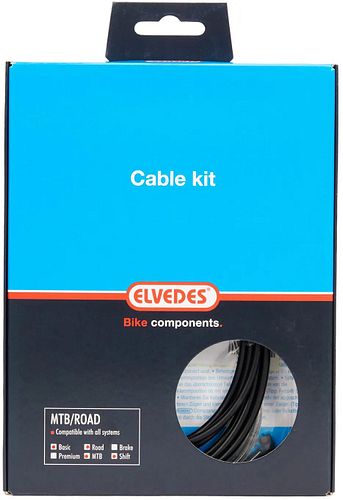 Elvedes Schaltzug-Set 19 strands slick schwarz
