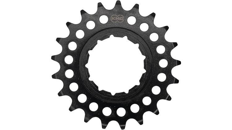 KMC Steck-Zahnkranz 17 Zähne 1/2" x 1/8" Aluminium für Rohloff schwarz