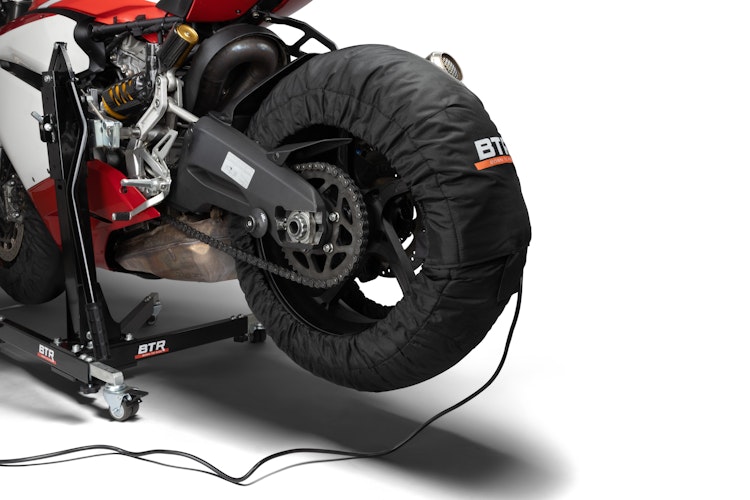 BTR Motorrad Reifenwärmer - Set mit Bluetooth, 17 Zoll