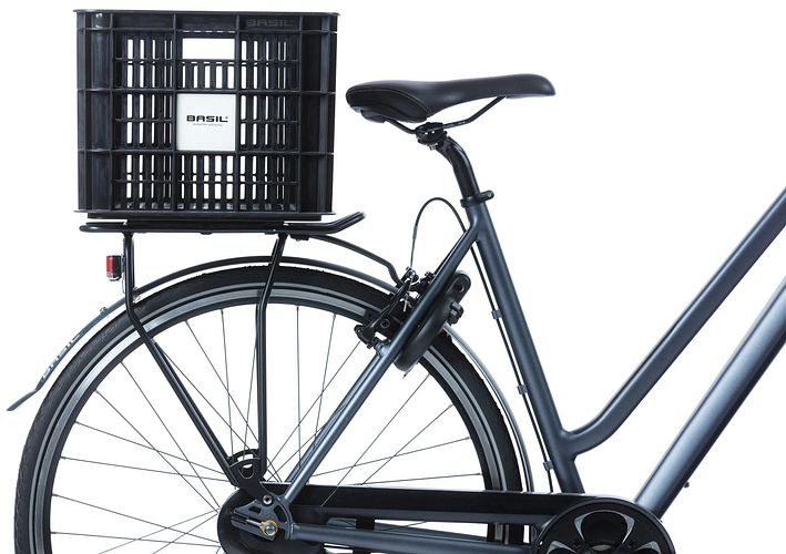 Basil Korb Crate L schwarz