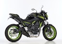 Vorschaubild SHARK KOMPLETTANLAGE Edelstahl beschichtet schwarz-matt DSX-10 für KAWASAKI Ninja 650,Z650,Z650 RS EURO5+  