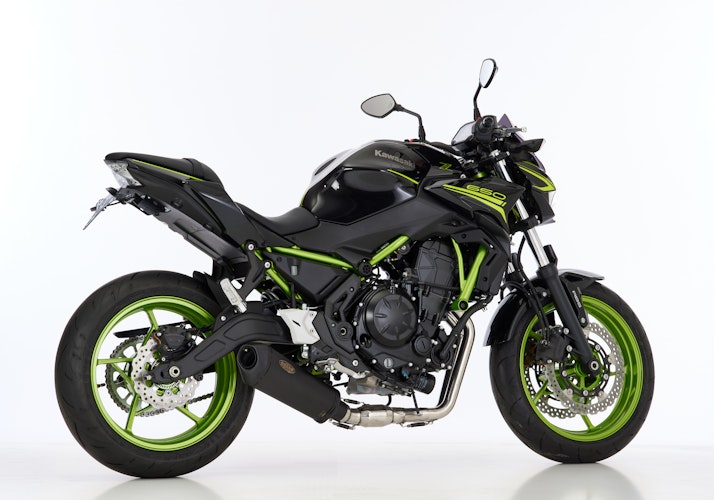 SHARK KOMPLETTANLAGE Edelstahl beschichtet schwarz-matt DSX-10 für KAWASAKI Ninja 650,Z650,Z650 RS EURO5+  