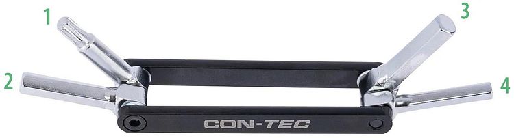CONTEC Multifunktionswerkzeug Micro Gadget - MG1 schwarz/silber