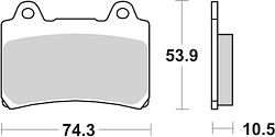 SBS Bremsbelag 590DCC Road Racing Classic Dual Carbon