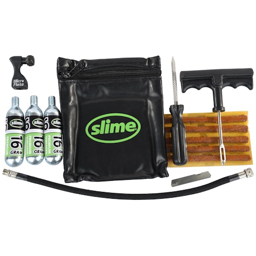 SLIME Reifenpannenset für Motorrad/Quad/ATV mit CO2-Patronen und Tasche