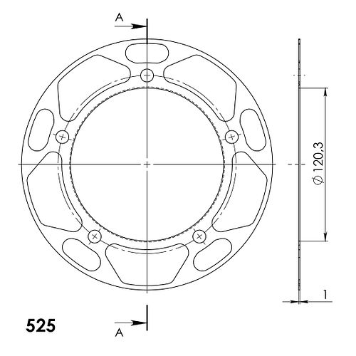 Supersprox Edge Disk 525 45Z (Blau)