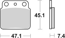 SBS Bremsbelag 649HF Street Ceramic