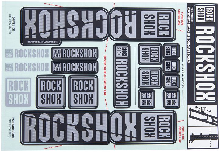 RockShox Dekor Set 35 mm Dual Crown schwarz,grau