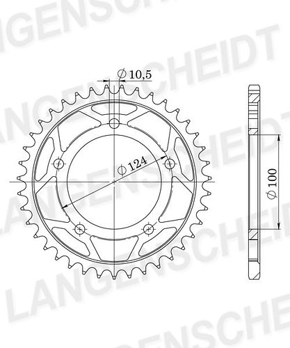 Supersprox Stealth-Kettenrad 525 44Z (Rot)