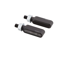 HIGHSIDER pro Bronx-MX LED Blinker Gehäuse Schwarz / Linse Rauchgrau (Paar), Vorn & Hinten