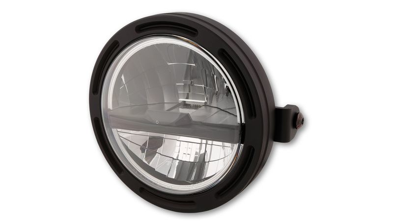 HIGHSIDER pro 5 3/4 Zoll Scheinwerfer Frame-R2 Typ 5 LED Schwarz Seitliche Befestigung