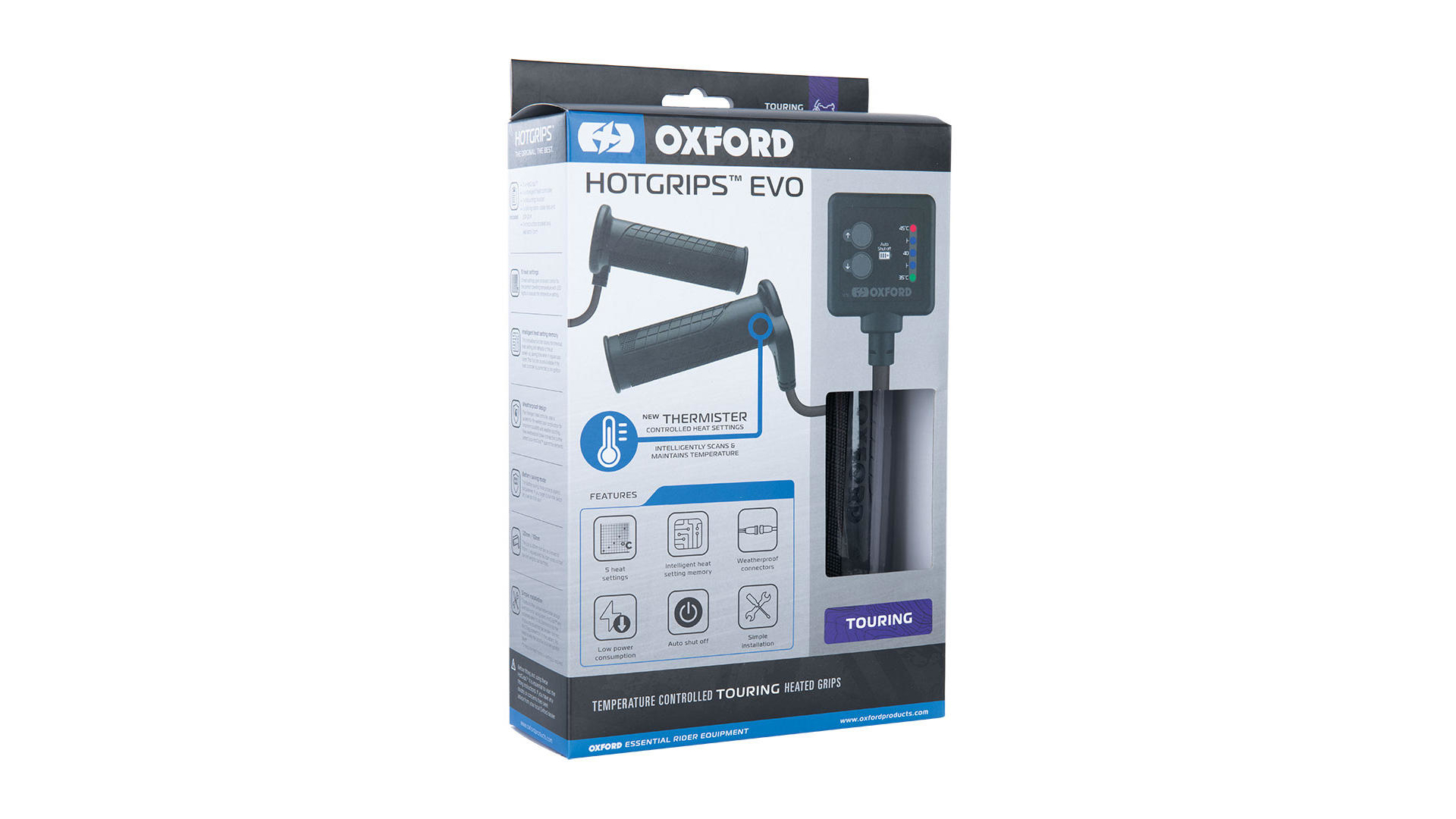 Oxford Heizgriffe Touring, Grifflänge 120 / 110 mm, Heizgriffe "Hotgrips&reg;Evo" 12 V