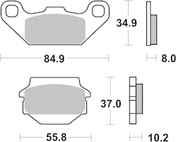 SBS Bremsbelag 591RSI Offroad Racing Sinter