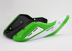 BODYSTYLE Sportsline Bugspoiler ABS Kunststoff weiß/grün für KAWASAKI Z900 RS 