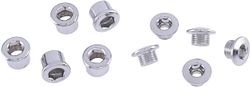 CONTEC Kettenblattschraube C.Nut silber passend für 2-fach Kurbeln, 5-Arm, 5 Stü