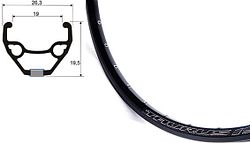Ryde Felge Taurus 19 26 Zoll 32 Loch schwarz