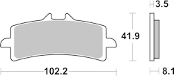 SBS Bremsbelag 841DS-2 Road Racing Endurance (weicher Biss)