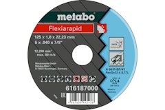 Metabo Flexiarapid 125x1,0x22,23 InoxTrennscheibegerade Ausführung Metabo Flexiarapid 125x1,0x22,23 InoxTrennscheibegerade AusführungZubehörbild